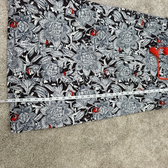 Boden Womens Lana Shift Dress White Black Floral Tassels Tie Front Sleeveless 6R - Picture 10 of 10